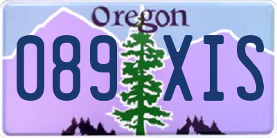 OR license plate 089XIS