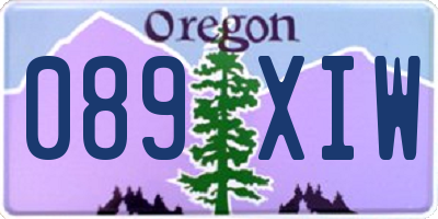 OR license plate 089XIW