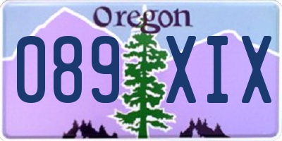 OR license plate 089XIX