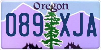 OR license plate 089XJA