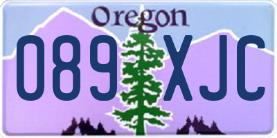 OR license plate 089XJC