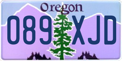 OR license plate 089XJD