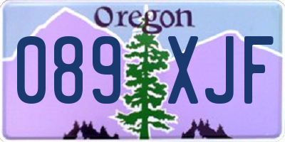 OR license plate 089XJF