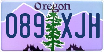 OR license plate 089XJH