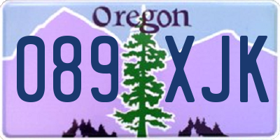 OR license plate 089XJK