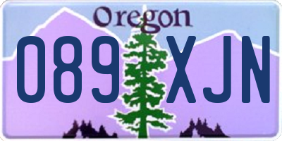 OR license plate 089XJN