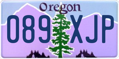 OR license plate 089XJP