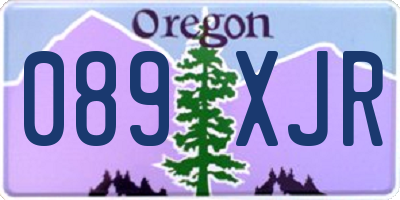 OR license plate 089XJR