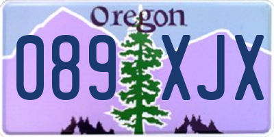 OR license plate 089XJX