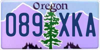 OR license plate 089XKA