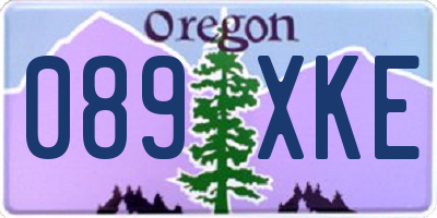 OR license plate 089XKE