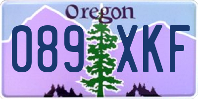 OR license plate 089XKF