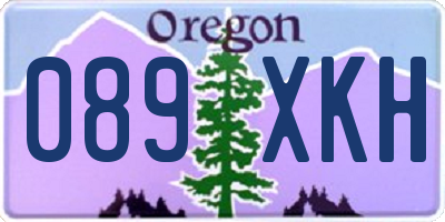 OR license plate 089XKH