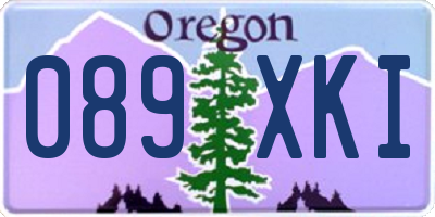 OR license plate 089XKI