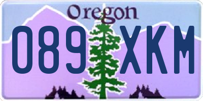 OR license plate 089XKM