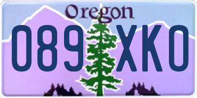 OR license plate 089XKO