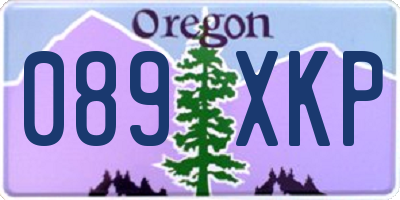 OR license plate 089XKP