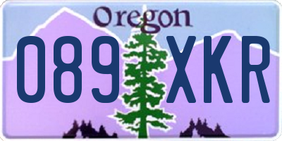OR license plate 089XKR