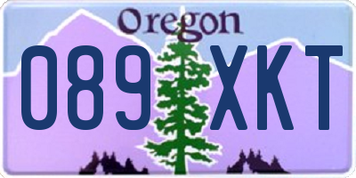OR license plate 089XKT