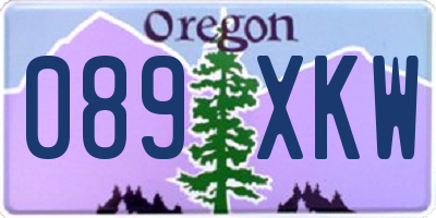 OR license plate 089XKW