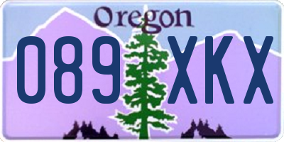 OR license plate 089XKX