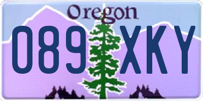 OR license plate 089XKY
