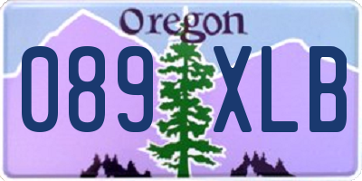 OR license plate 089XLB