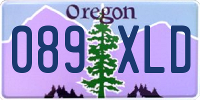 OR license plate 089XLD