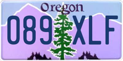OR license plate 089XLF