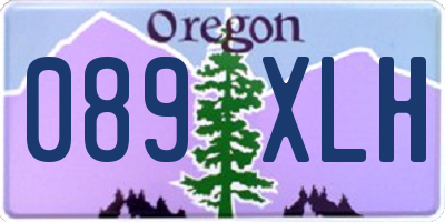 OR license plate 089XLH