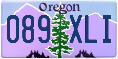 OR license plate 089XLI