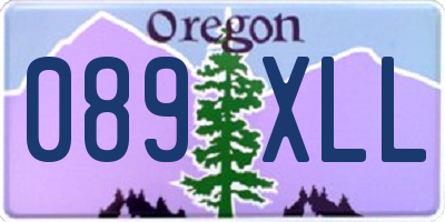 OR license plate 089XLL