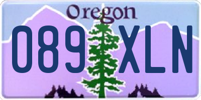 OR license plate 089XLN