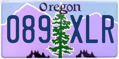 OR license plate 089XLR