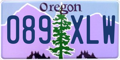 OR license plate 089XLW