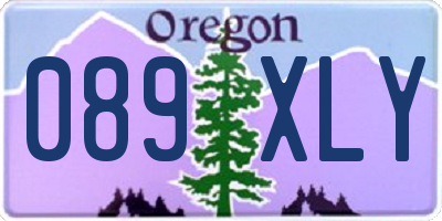 OR license plate 089XLY