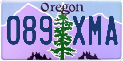 OR license plate 089XMA