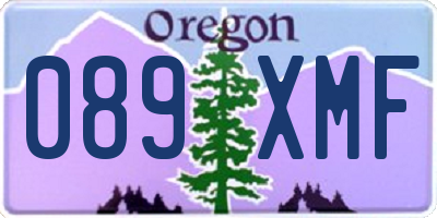 OR license plate 089XMF