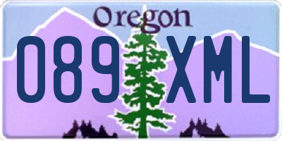 OR license plate 089XML