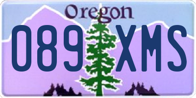 OR license plate 089XMS