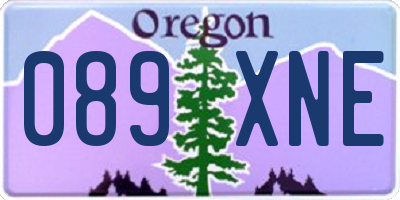 OR license plate 089XNE
