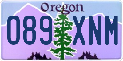 OR license plate 089XNM