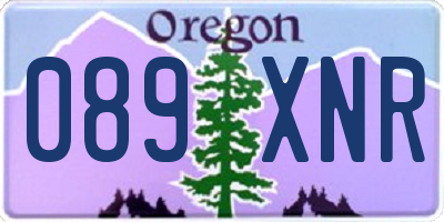 OR license plate 089XNR