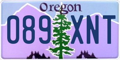 OR license plate 089XNT