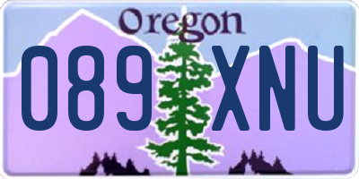 OR license plate 089XNU