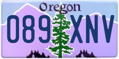 OR license plate 089XNV