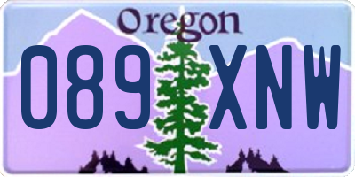 OR license plate 089XNW