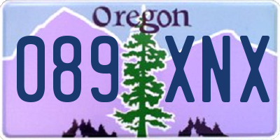 OR license plate 089XNX