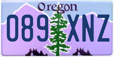 OR license plate 089XNZ