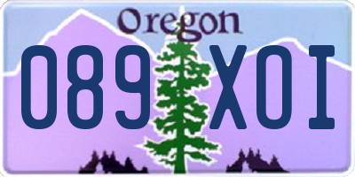 OR license plate 089XOI